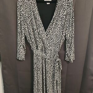 Liz Claiborne Black and White Animal Print Dress Sz. 2x